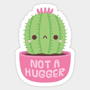 Cute Cactus Not A Hugger Sticker